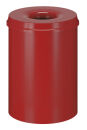 Selbstlöschender Papierkorb 30 Liter, Rot
