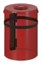 Selbstlöschender Papierkorb 30 Liter, Rot