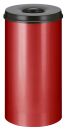 Selbstlöschender Papierkorb 50 Liter, Rot, Schwarz