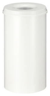 Selbstlöschender Papierkorb 50 Liter, Weiß