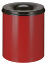 Selbstlöschender Papierkorb 80 Liter, Rot, Schwarz