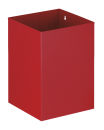 Viereckiger Papierkorb, Rot
