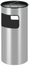 Ascher-Papierkorb, 50 Liter, Aluminium Grau