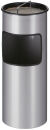 Ascher-Papierkorb, 30 Liter, Aluminium Grau