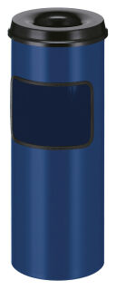 Ascher-Papierkorb mit Löscher, Blau, Schwarz