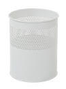 Halbperforierter Papierkorb 10 Liter, Weiß