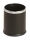 Doppelwandiger Papierkorb Lederoptik, Schwarz, Chrom