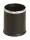 Doppelwandiger Papierkorb Lederoptik, Schwarz, Chrom