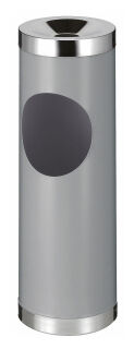 Robuster Ascher-Papierkorb, Aluminium Grau