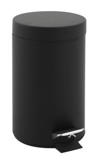 Tritt-Mülleimer 3 Liter, Schwarz