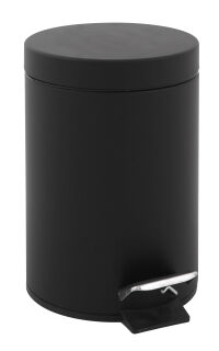 Tritt-Mülleimer 5 Liter, Schwarz