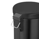 Tritt-Mülleimer 5 Liter, Schwarz