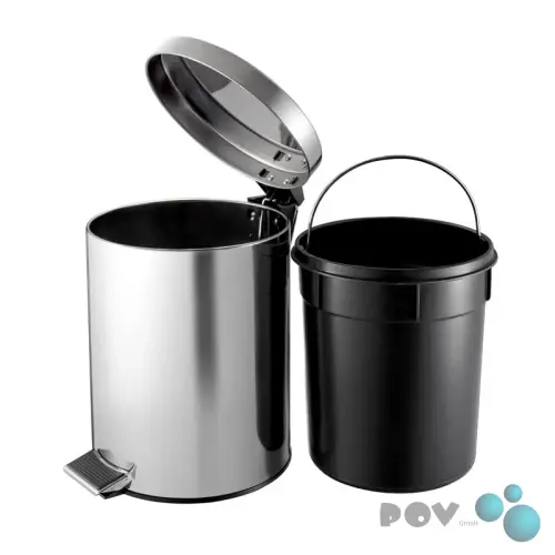 Tritt-Mülleimer 5 Liter, Edelstahl, 46,60 €
