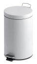 Tritt-Mülleimer 12 Liter, Weiß