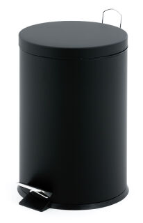 Tritt-Mülleimer 12 Liter, Schwarz