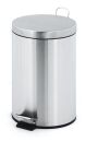 Tritt-Mülleimer 12 Liter, Edelstahl