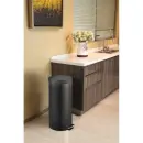 Tritt-Mülleimer 30 Liter, Schwarz