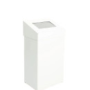 Abfallbehälter mit Pushdeckel 18 Liter, Weiß