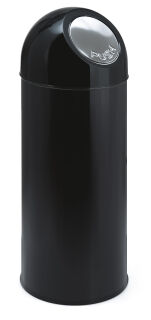 Abfallbehälter mit Druckdeckel und Inneneimer 55 Liter, Schwarz