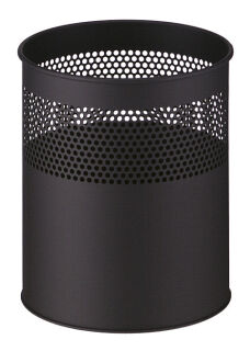 Halbperforierter Papierkorb 30 Liter, Schwarz