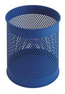 Perforierter Papierkorb, 15 Liter, Blau