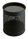 Perforierter Papierkorb, 15 Liter, Schwarz