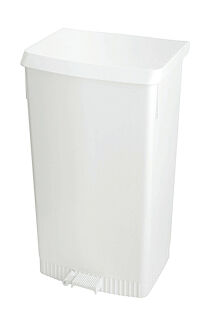 Tritt-Mülleimer mit Beutelhalter, Weiß