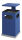 Ascher-Papierkorb mit abnehmbarem Dach 80 Liter, Blau