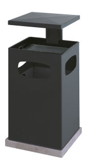 Ascher-Papierkorb mit abnehmbarem Dach 80 Liter, Anthrazit