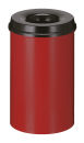 Selbstlöschender Papierkorb 20 Liter, Rot, Schwarz