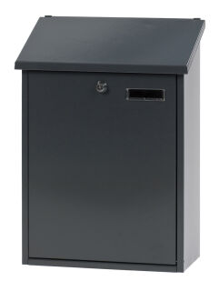 Wandbriefkasten, h 44,5 cm, Anthrazit