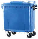 Container 770 Liter flachem Deckel, Blau