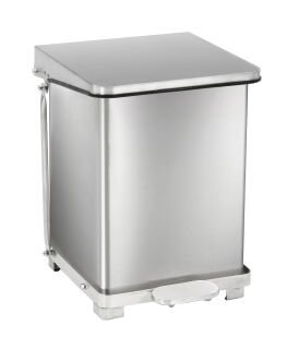 Industrieller Tritt-Mülleimer 27 Liter, Matt Edelstahl, 266,80 €
