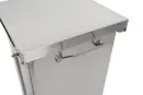 Industrieller Tritt-Mülleimer 90 Liter, Matt Edelstahl