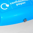 Mini Confidential Paper Environbin, 55 Liter, Grau, Blau