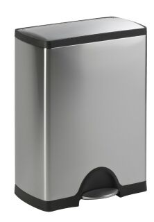 Rechteckiger Recycler, Simplehuman, Matt Edelstahl