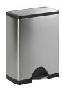 Rechteckiger Recycler, Simplehuman, Matt Edelstahl