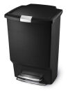 Rectangular Plastic Step Can, Simplehuman, Schwarz