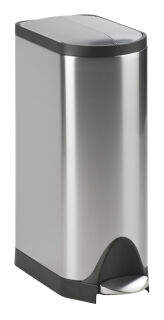 Tritt-Mülleimer Butterfly 45 Liter, Simplehuman, Matt Edelstahl