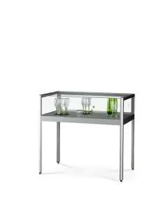 POV® Tischvitrine TAV-1000, silber