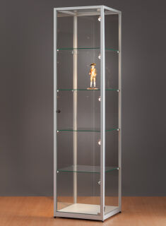 Standvitrine 111500, 500 x 500 x 1984 mm, Halogen-Beleuchtung