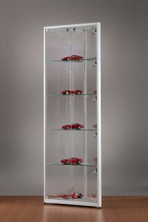 Eckvitrine 111500-H, 500 x 500 x 700 x 1984 mm, LED-Beleuchtung