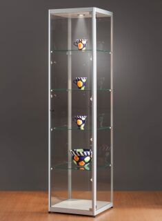 Standvitrine 115500, 500 x 500 x 2000 mm, Halogen-Beleuchtung
