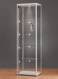 Standvitrine 115600, 600 x 400 x 2000 mm, Halogen-Beleuchtung