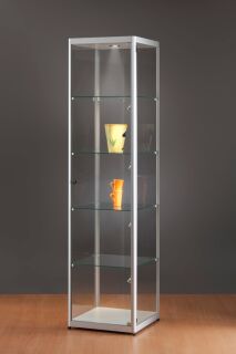 Standvitrine 115500, 500 x 500 x 2000 mm, LED-Beleuchtung