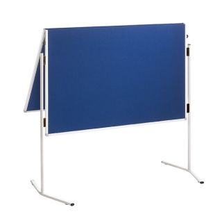 Moderationstafel ECO mobil und klappbar, 120 x 150 cm, blau/Filz, blau/Filz