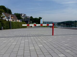 Drehschranke mit Alu-Schrankenbaum, mit Dreikantverschluss 3000 mm