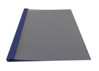 POV Premium Thermobindemappen, 270g/m², Lederstruktur, dunkelblau, satinierte Folie,