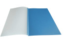 POV Premium Thermobindemappen, 270g/m², Leinenstruktur, hellblau, glasklare Folie,