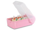 Karteibox CROCO DIN A7 quer, für 900 Karten, transluzent-pastellrosa, 1 St.